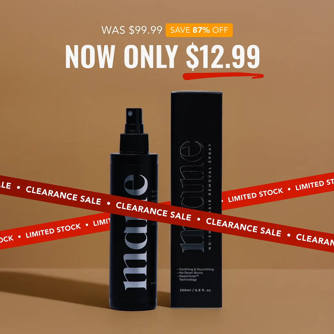 No-Shave Hair Removal Spray - Clearance Sale